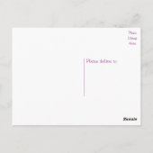 英国ブルドッグワンピードッグ – ハローパープルハート ポストカード (裏面)