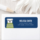 英国ブルドッグ差出人住所ラベル ラベル (インサイチュ)