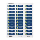 英国ブルドッグ差出人住所ラベル ラベル (フルシート)