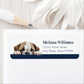 英国ブルドッグ差出人住所ラベル ラベル (インサイチュ)