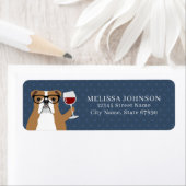 英国ブルドッグ差出人住所ラベル ラベル (インサイチュ)