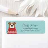 英国ブルドッグ差出人住所ラベル ラベル (インサイチュ)