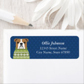 英国ブルドッグ差出人住所ラベル ラベル (インサイチュ)