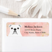 英国ブルドッグ差出人住所ラベル ラベル (インサイチュ)