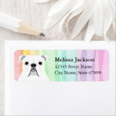 英国ブルドッグ差出人住所ラベル ラベル (インサイチュ)