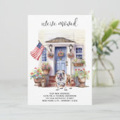 英国ブルドッグ愛国犬パーソナライズされた引越 案内状 (スタンド正面)