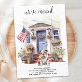 英国ブルドッグ愛国的カスタムな愛犬の移動 案内状