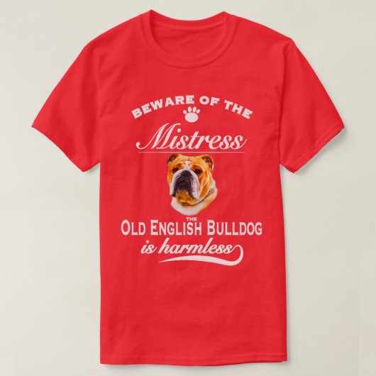 英国ブルドッグ旧英語ブルドッグデザイン Tシャツ (デザイン正面)