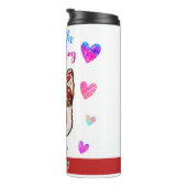 英国ブルドッグ母かわいい母の日犬の恋人 タンブラー (回転右)