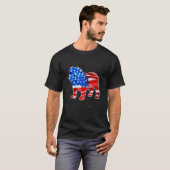英国ブルドッグ絞り染めアメリカ国旗Patriotic 4t Tシャツ (正面フル)