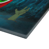 英国ブルドッグ車の怖いハロウィーン カッティングボード (角)