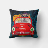 英国ブルドッグ車の怖いハロウィーン クッション (裏面)