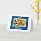 英国ブルドッグ カード (黄色い花)