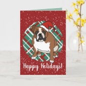 英国ブルドッグ カード (黄色い花)