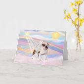 英国ブルドッグ カード (黄色い花)