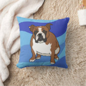 英国ブルドッグ クッション (ブランケット)