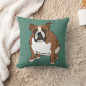 英国ブルドッグ クッション (ブランケット)