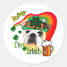 英国ブルドッグSt patricks day ラウンドシール
