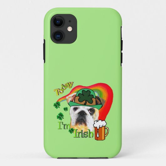 英国ブルドッグSt patricks day Case-Mate iPhoneケース (裏面)