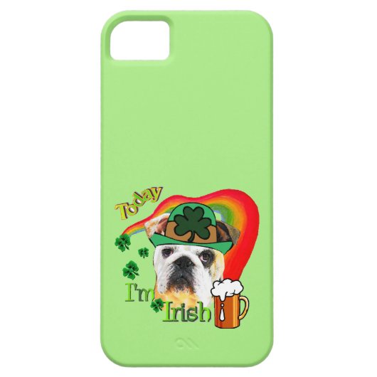 英国ブルドッグSt patricks day Case-Mate iPhoneケース (裏面)