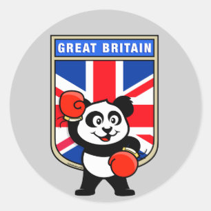 英国ボクシングパンダ ラウンドシール