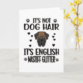 英国マスチフ愛好家英語マスチフ母犬パパ カード (黄色い花)