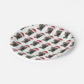 英国マスティフ犬がクリスマスを育てる ペーパープレート (アングル)