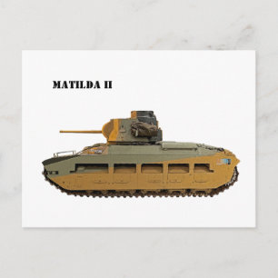 英国マチルダII歩兵タンク ポストカード