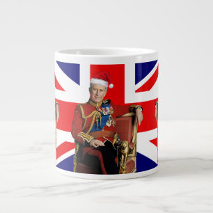 英国メリーのクリスマス王チャールズIII ジャンボコーヒーマグカップ