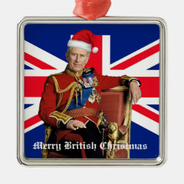 英国メリーのクリスマス王チャールズIII メタルオーナメント
