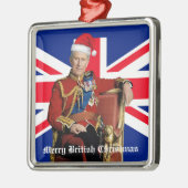 英国メリーのクリスマス王チャールズIII メタルオーナメント (左)