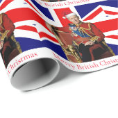 英国メリーのクリスマス王チャールズIII ラッピングペーパー (ロールコーナー)