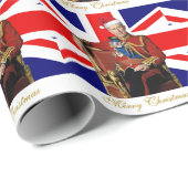 英国メリーのクリスマス王チャールズIII ラッピングペーパー (ロールコーナー)