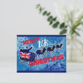 英国メリー国旗のクリスマスポストカード シーズンポストカード (スタンド正面)