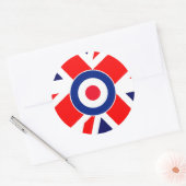 英国モダン旗の標的 ラウンドシール (封筒)
