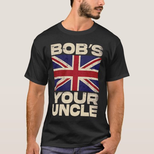英国ユニオンジャックの旗 ボブのおじさん Tシャツ (正面)