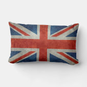 英国ユニオンジャック国旗のレトロなスタイルヴィンテージ質感 ランバークッション (裏面)