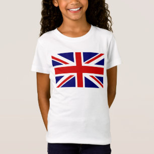 英国ユニオンジャック国旗を持つキッズのTシャツ Tシャツ