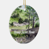 英国レイクディストリクト、サーリムア近くの農家 セラミックオーナメント (右)