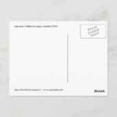 英国レスターシャー州レスター大聖堂オルガン ポストカード (裏面)