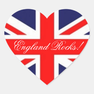 英国ロックスユニオン・ジャック国旗 ハートシール