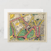 英国ロンドンの戴冠経路図 ポストカード (正面/裏面)