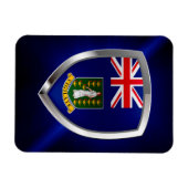 英国ヴァージン諸島メトタリックの紋章 マグネット (横)