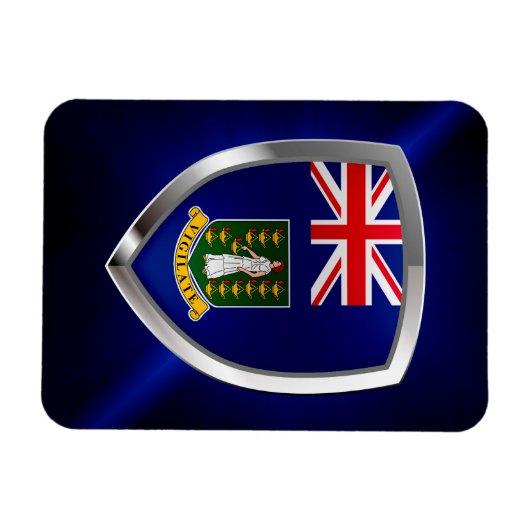 英国ヴァージン諸島メトタリックの紋章 マグネット (横)