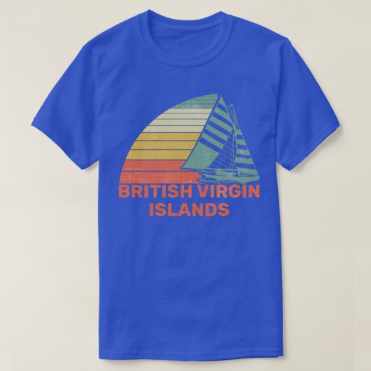英国ヴァージン諸島ヴィンテージセーリングデザイン Tシャツ (デザイン正面)