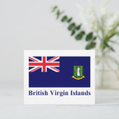 英国ヴァージン諸島国旗と名称 ポストカード (スタンド正面)