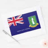 英国ヴァージン諸島国旗のシール 長方形シール (封筒)
