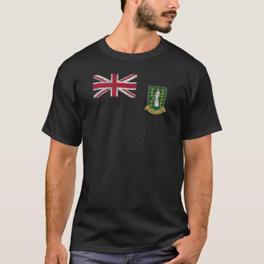 英国ヴァージン諸島国旗のロードタウンBVI 1 Tシャツ (正面)