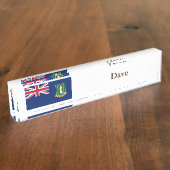 英国ヴァージン諸島国旗 デスクネームプレート (側面)