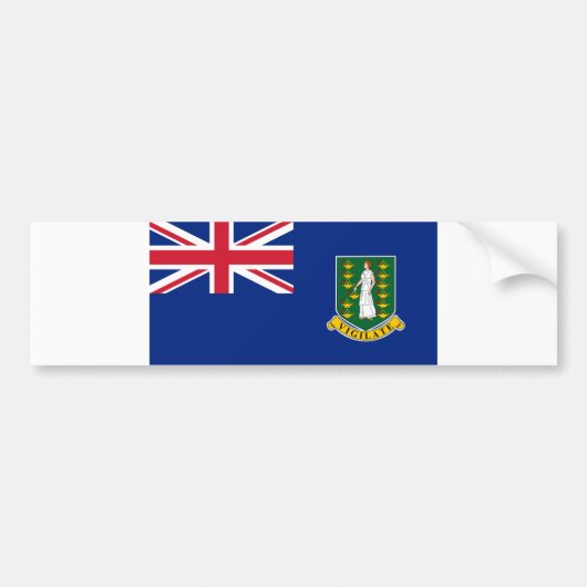 英国ヴァージン諸島国旗 バンパーステッカー (正面)